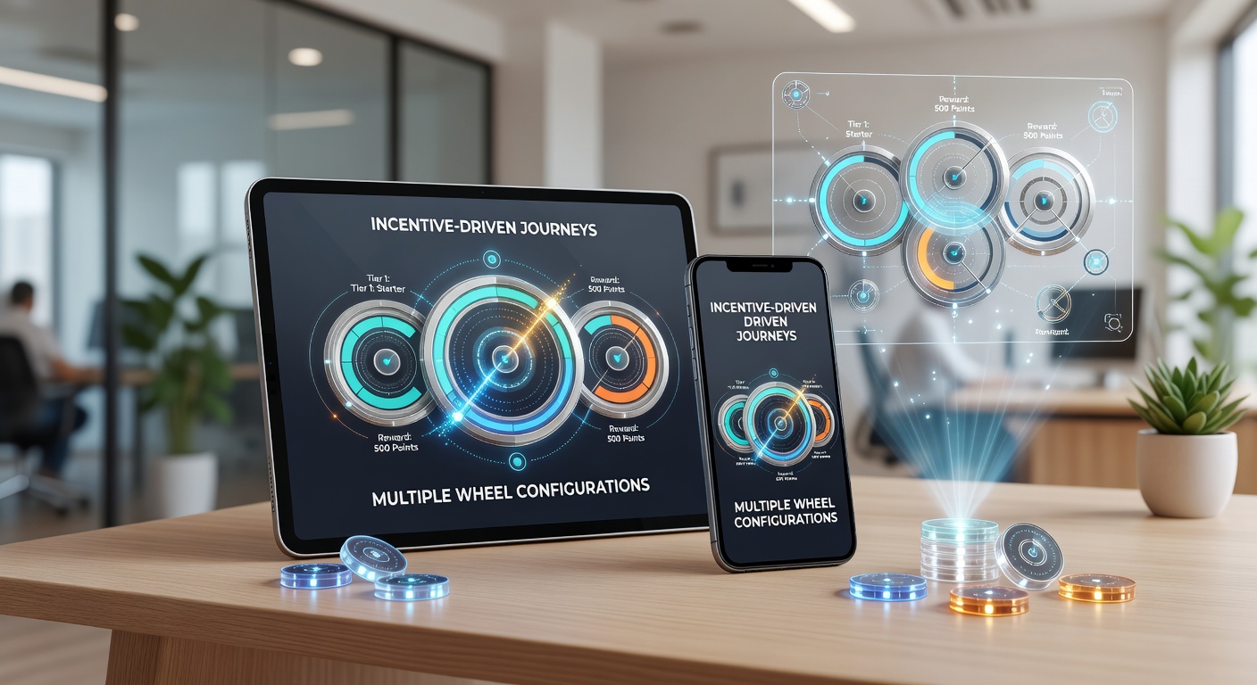Darstellung einer mobilen Bonusreise zwischen verschiedenen Roulette-Radtypen