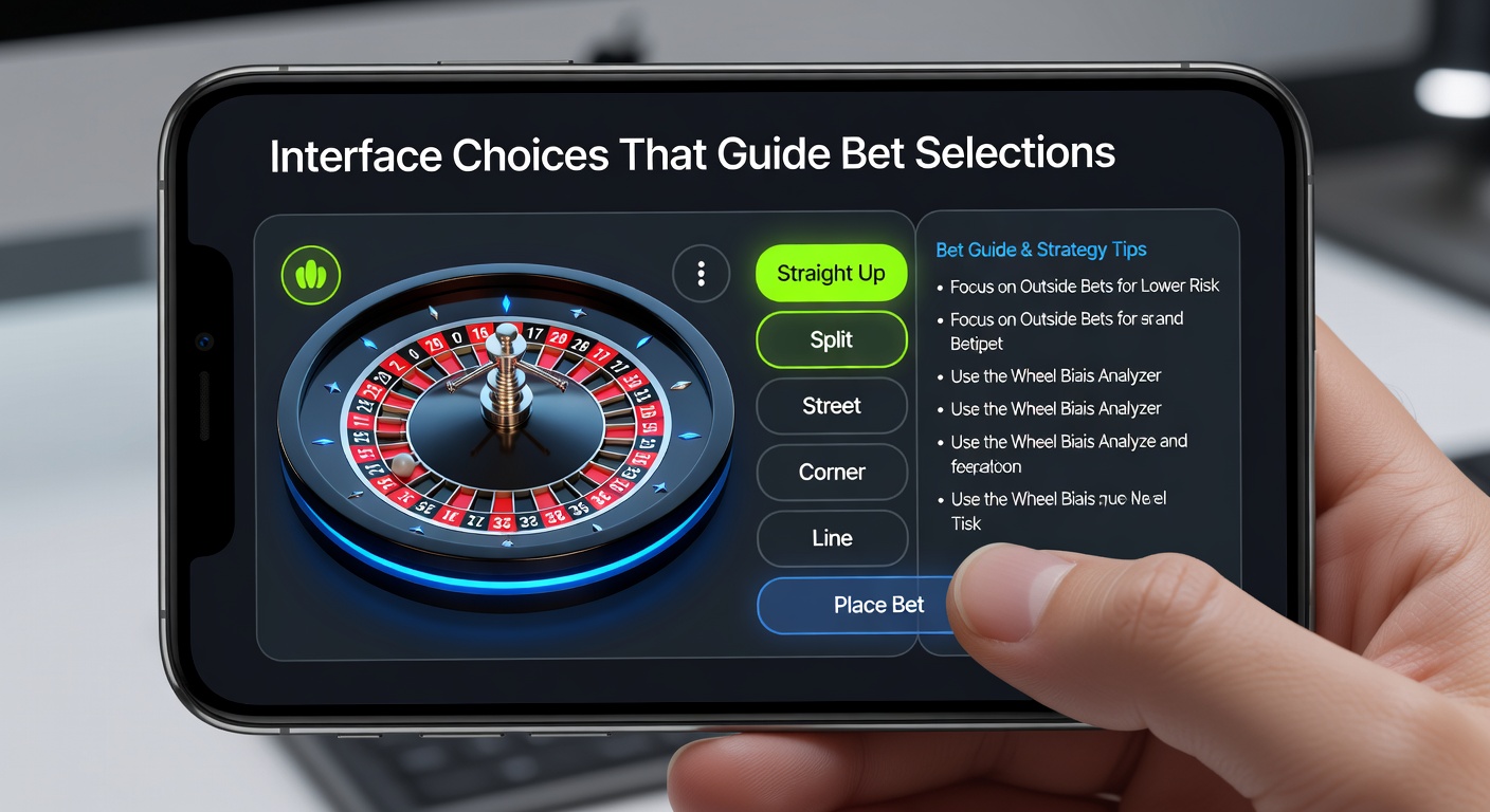 Mobile Roulette-App mit übersichtlicher Wettauswahl und Touch-Oberfläche auf einem Smartphone-Display