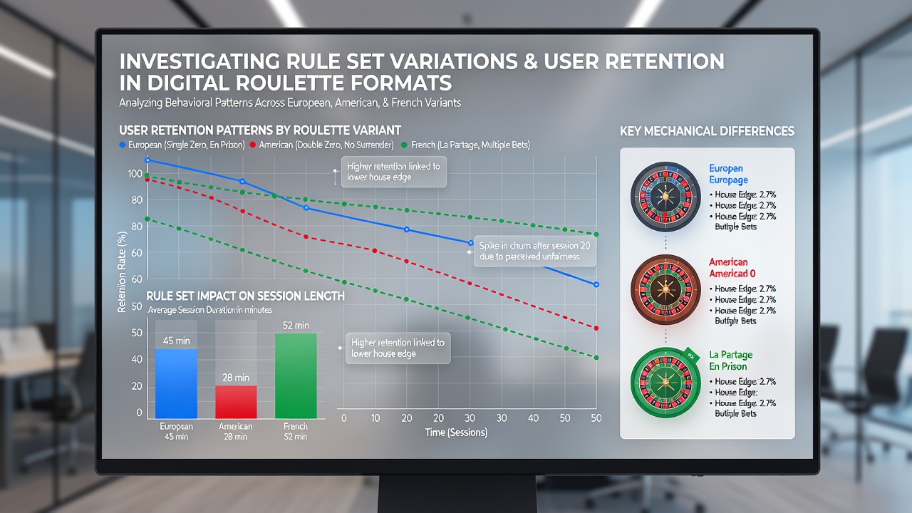 Statistische Darstellung von Nutzerbindungskurven bei unterschiedlichen Roulette-Regelsätzen in Online-Umgebungen