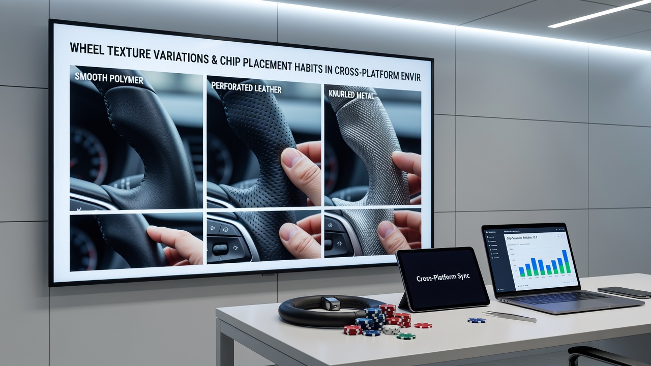 Vergleich von Chip-Platzierungen bei glatten und texturierten Rädern auf mobilen und Desktop-Plattformen